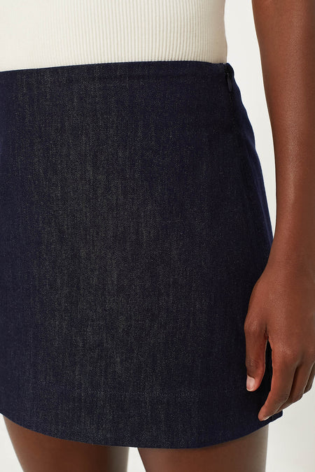 Navy Denim Taryn Mini Skirt
