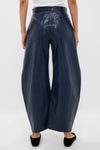 Dark Navy Faux Leather Mabel Pant