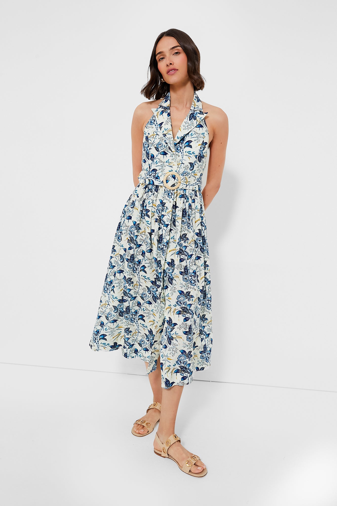 Tuckernuck | Citron and Slate Blue Embroidered Leighton Dress Tuckernuck | Citron and Slate Blue Embroidered Leighton Dress