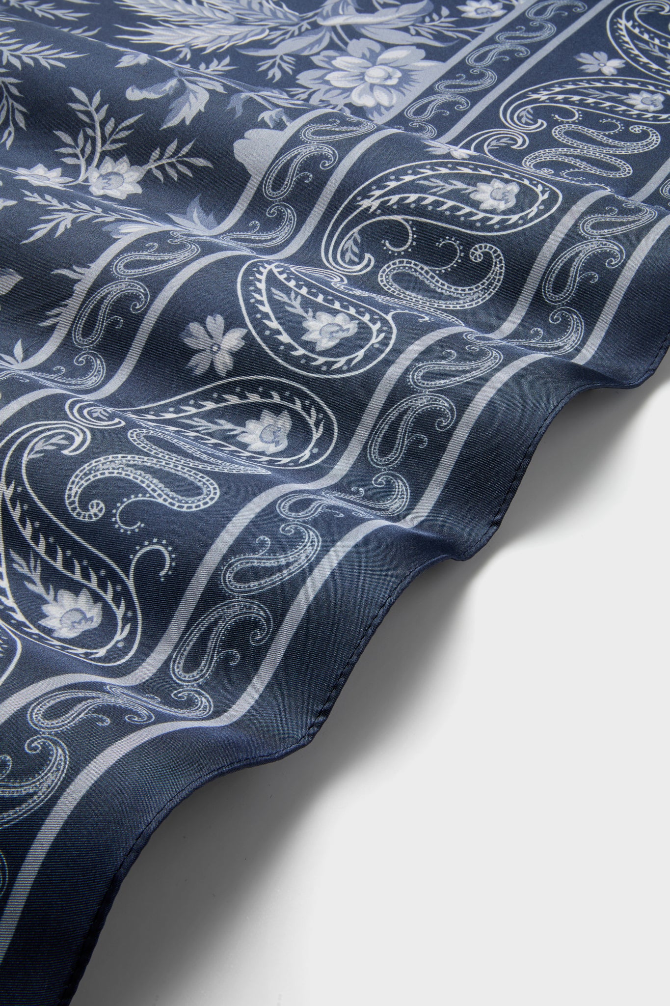 Navy Floral Bandana Medium Silk Scarf | Tuckernuck Accessories