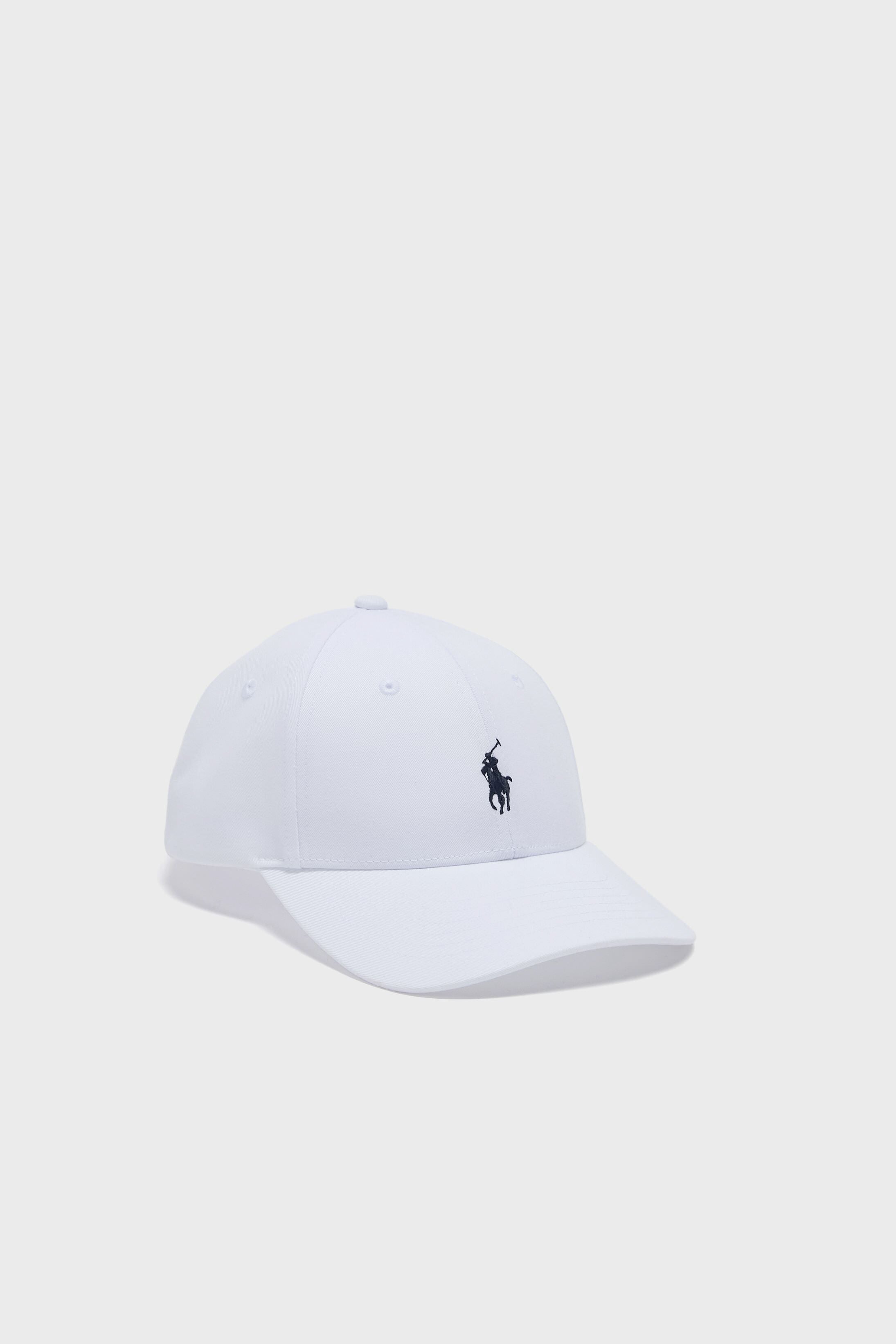White Twill Polo Player Cap