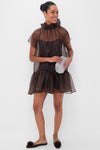 Chocolate Beaux Tiered Mini Dress