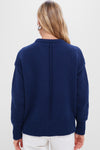 Navy Cotton Cliff Crewneck Sweater