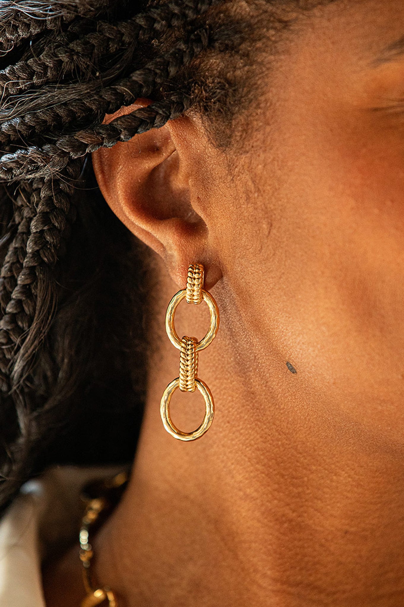 Cleopatra Regal Double Link Earrings