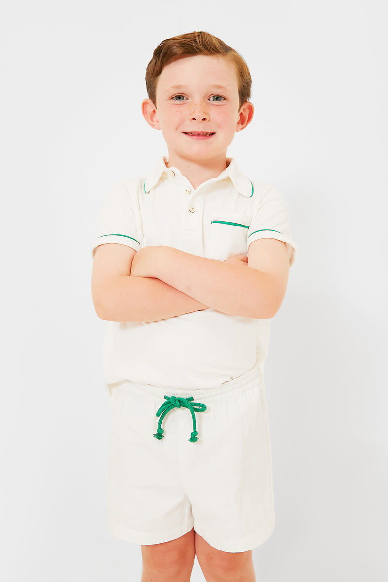 Exclusive Green Piping White Marco Polo