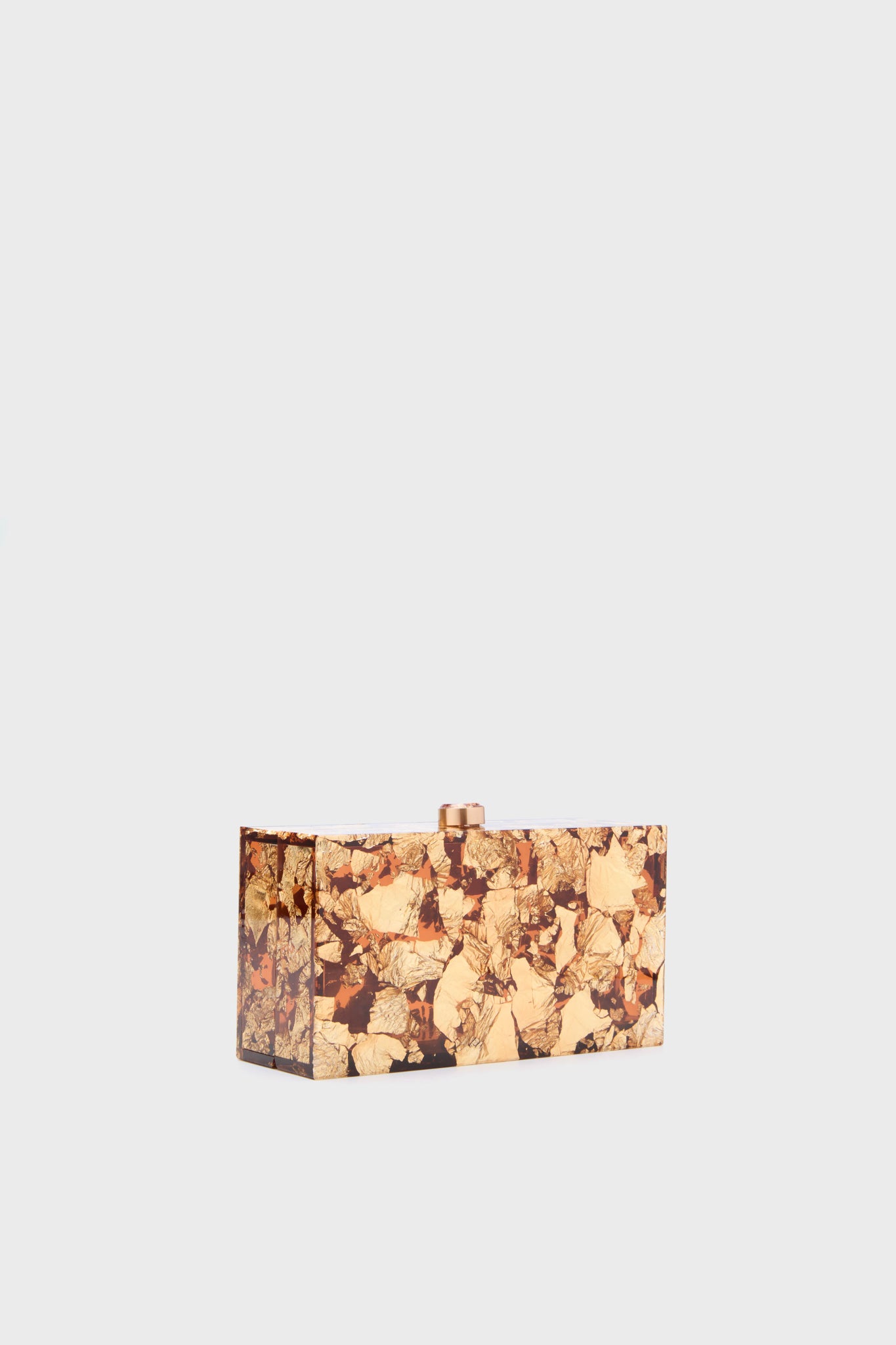 Shiny Brass Ela Clutch