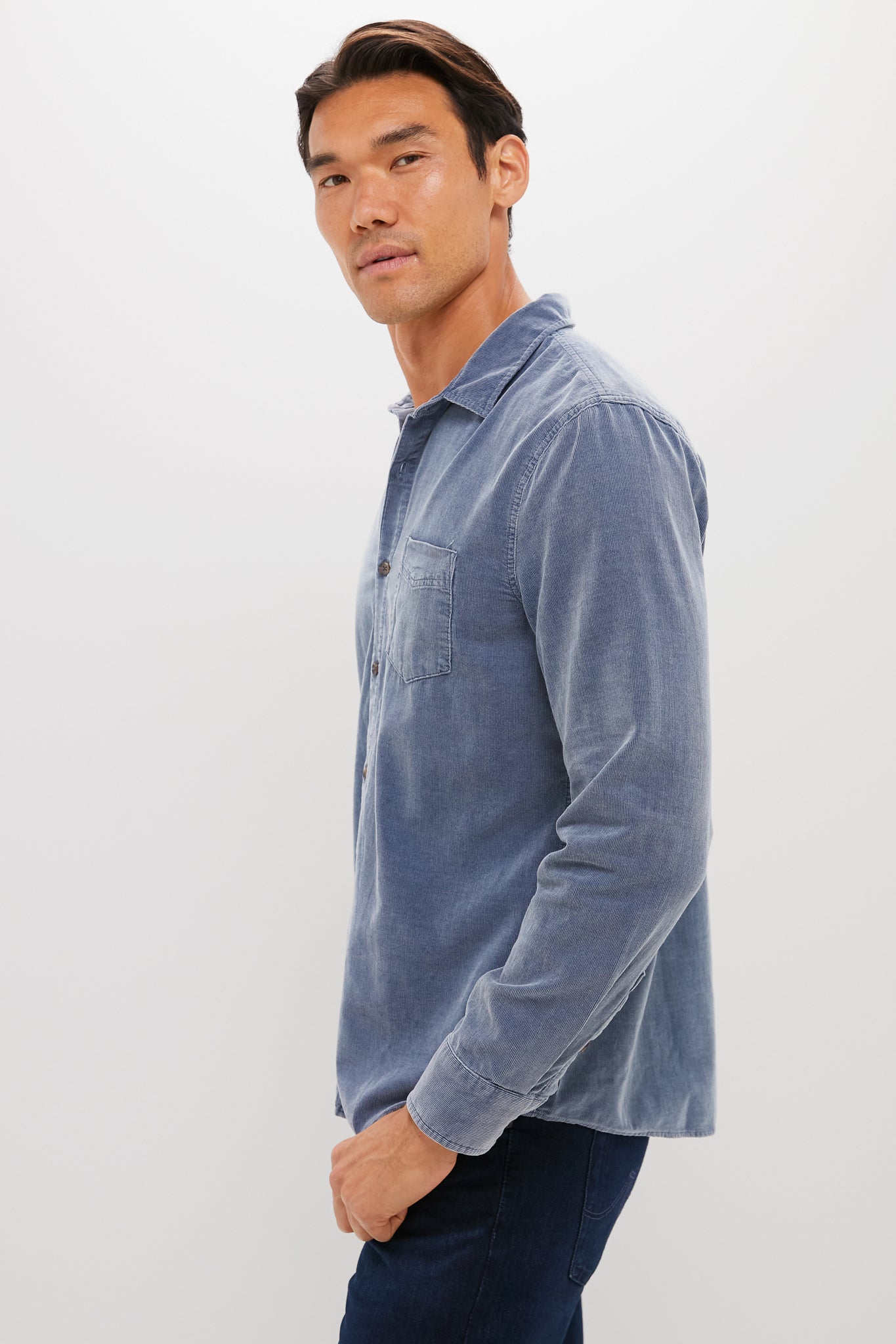 Indigo Lightweight Cord Shirt