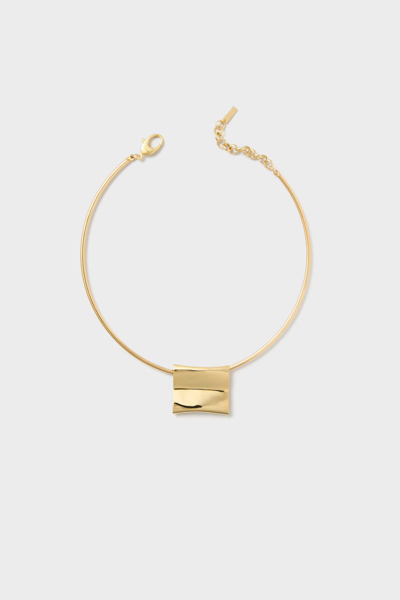 Gold Plated Carre Necklace