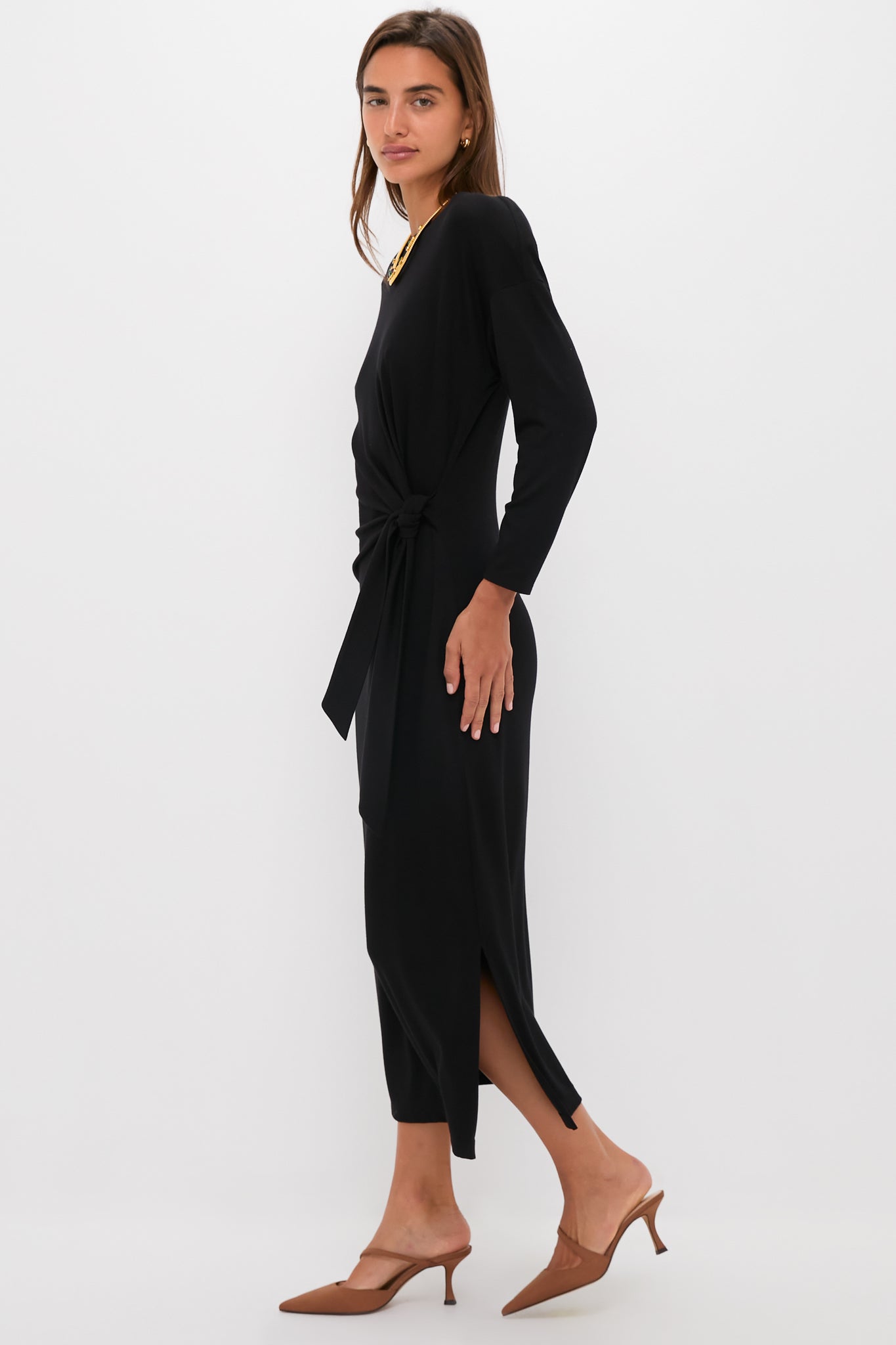 Black Side Tie Elspeth Maxi Dress | Tuckernuck