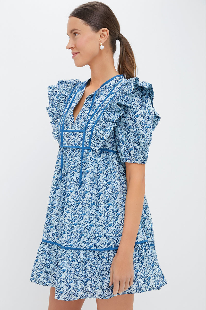 Blue Floral Rosaleigh Mini Dress
