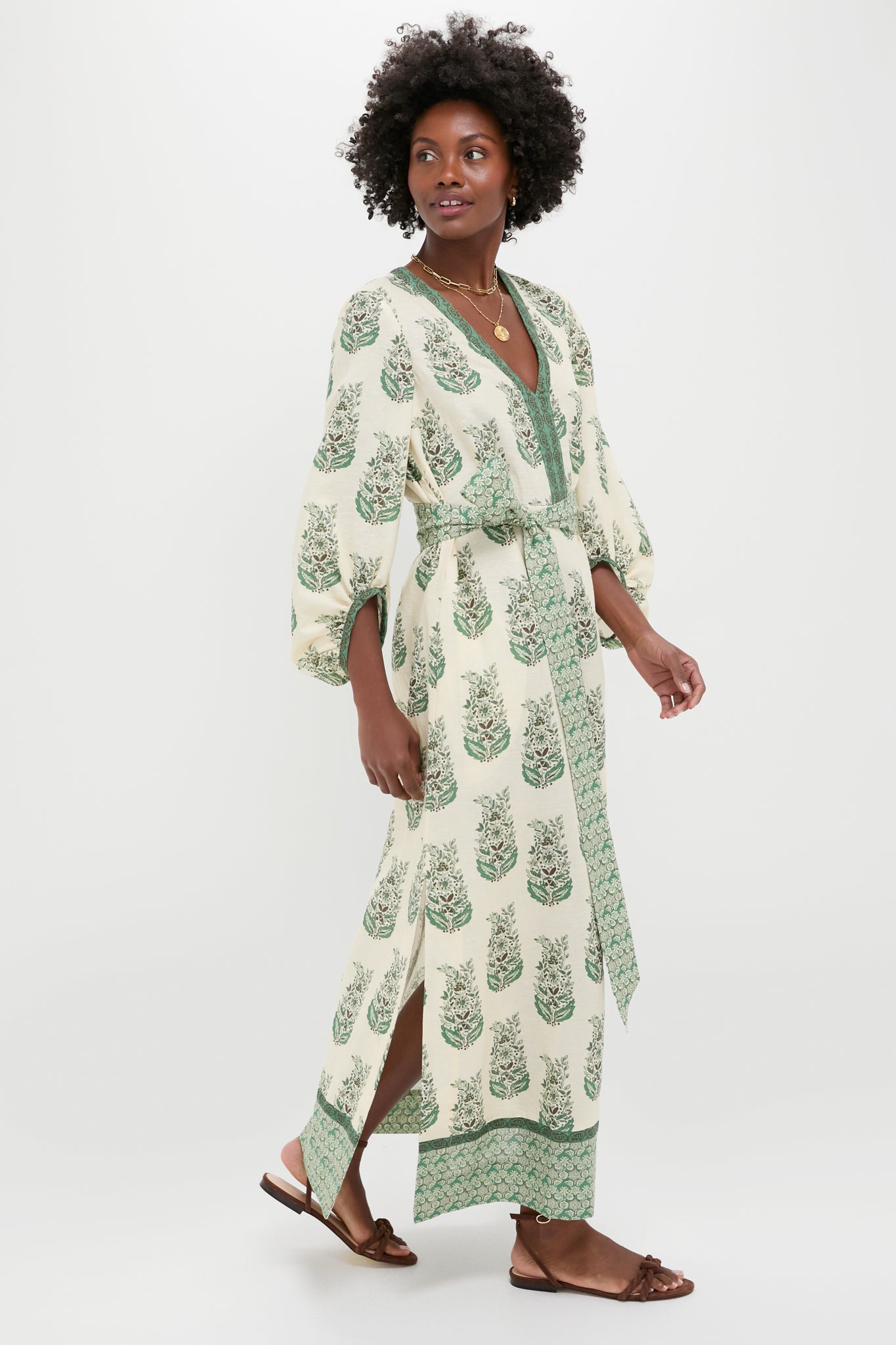 Jade Terrace Cotton Linen Rollins Dress