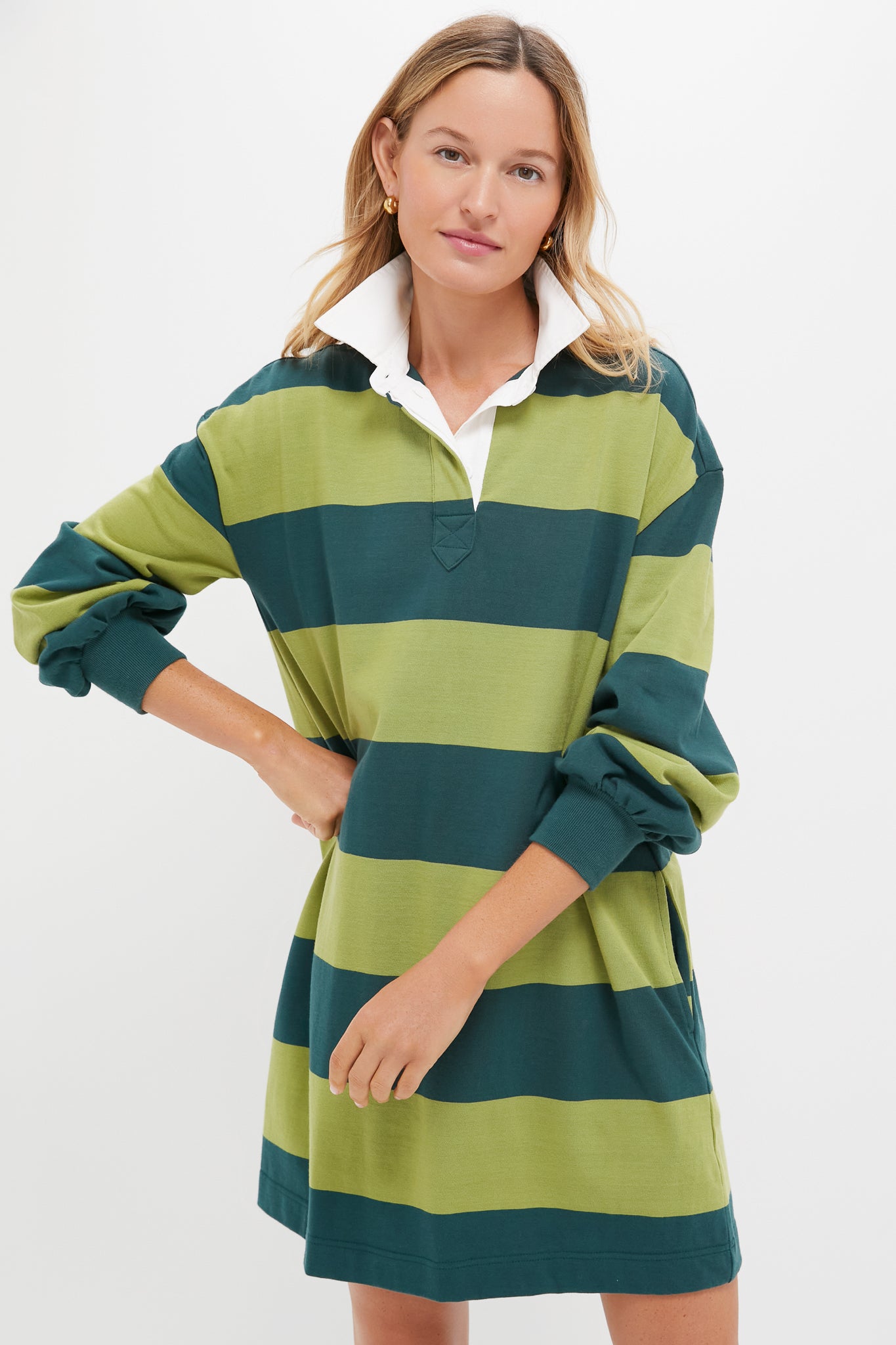 Woodbine and Junebug Stripe Baker Rugby Dress