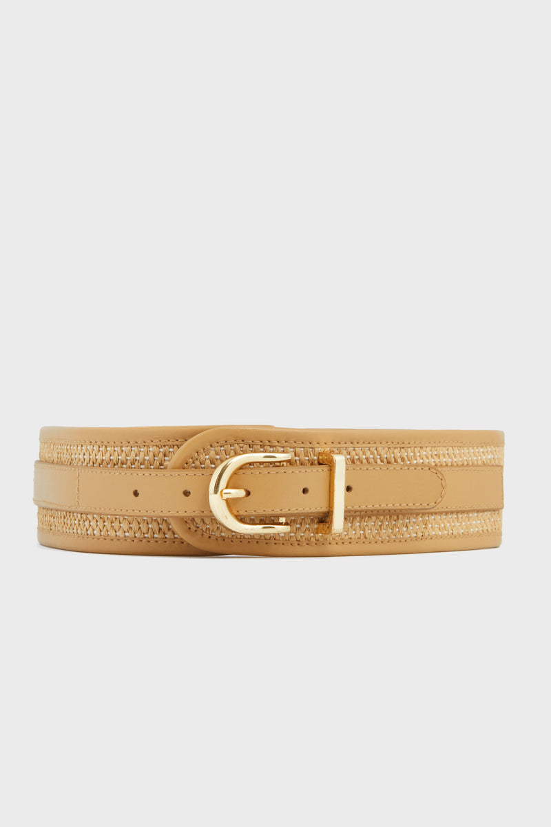 Tan Raffia Waist Belt Tuckernuck Accessories - Main Image