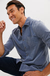 Indigo Lightweight Cord Shirt