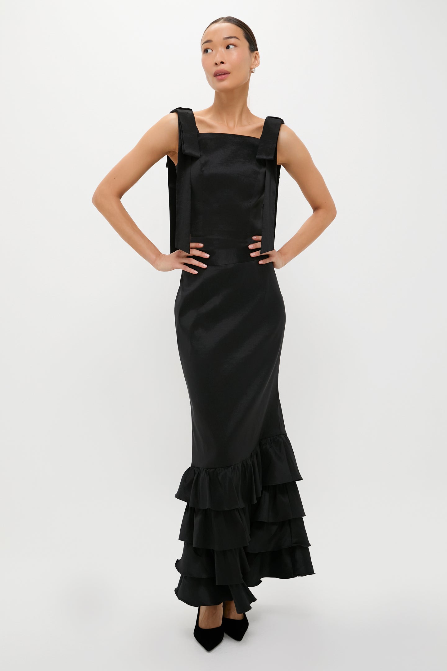 Black Taffeta Greer Top