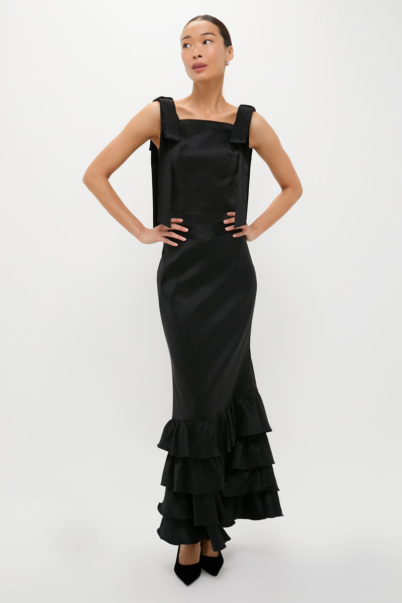 Black Taffeta Greer Top