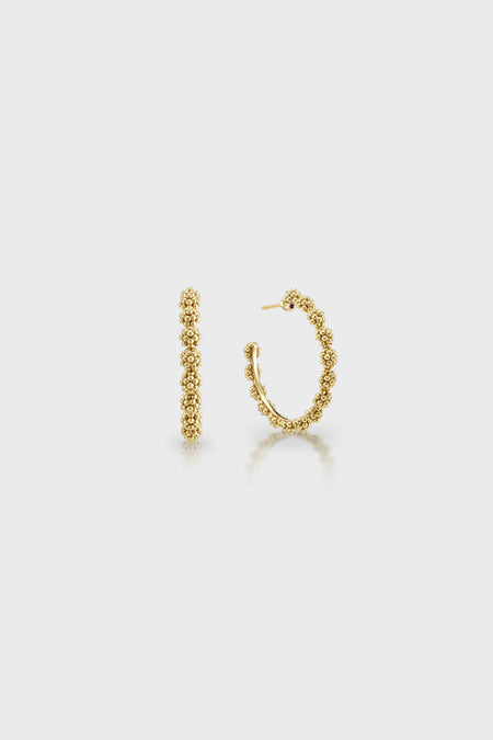 Gold Berry Icon Medium Hoop Earrings