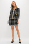 Embellished Black Tweed Onassis Dress