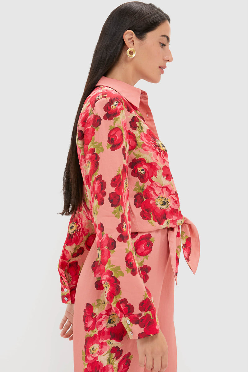 Coral Poppy Rebecca Blouse