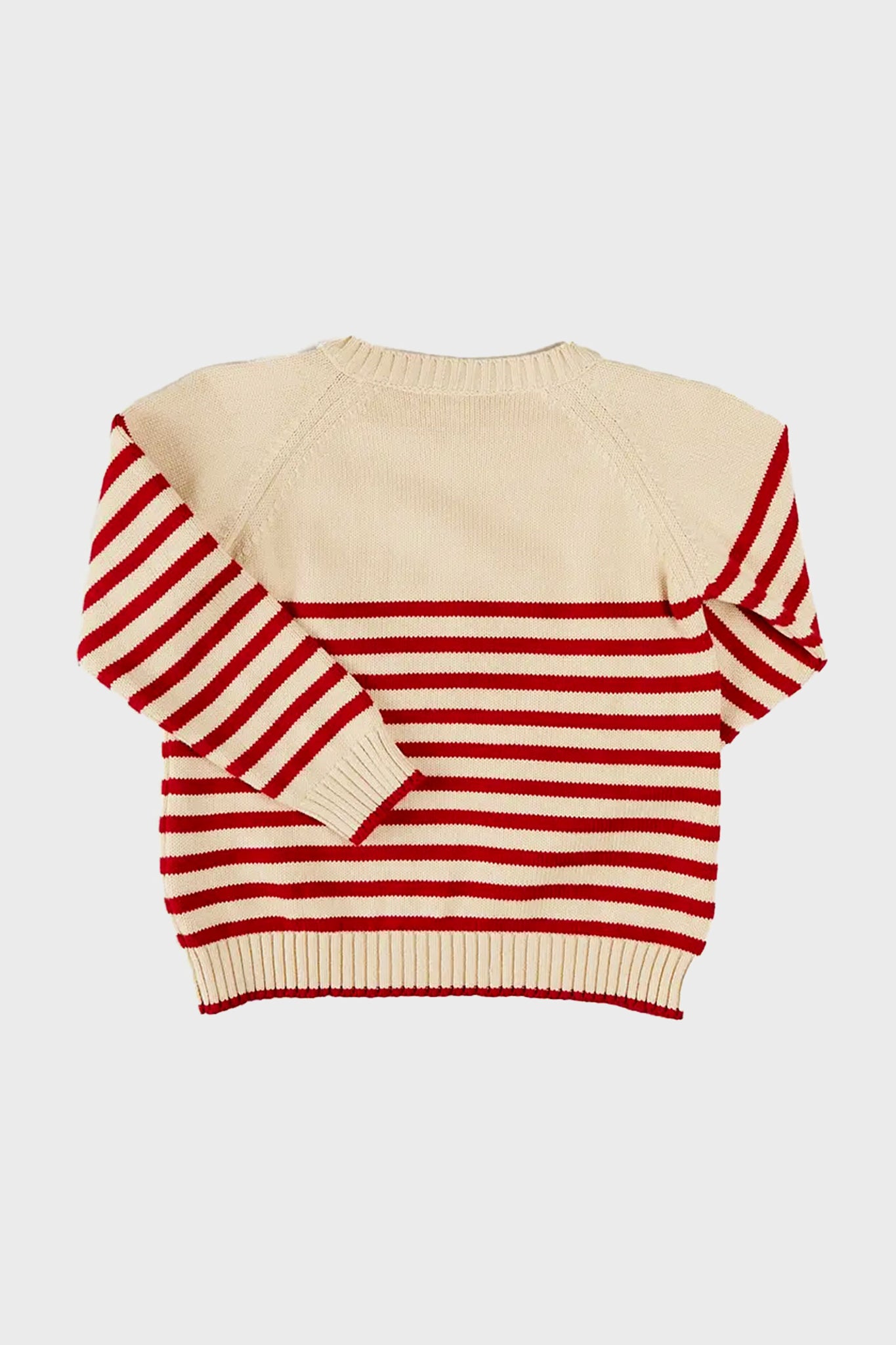 Whale Intarsia Striped Jumper in Red