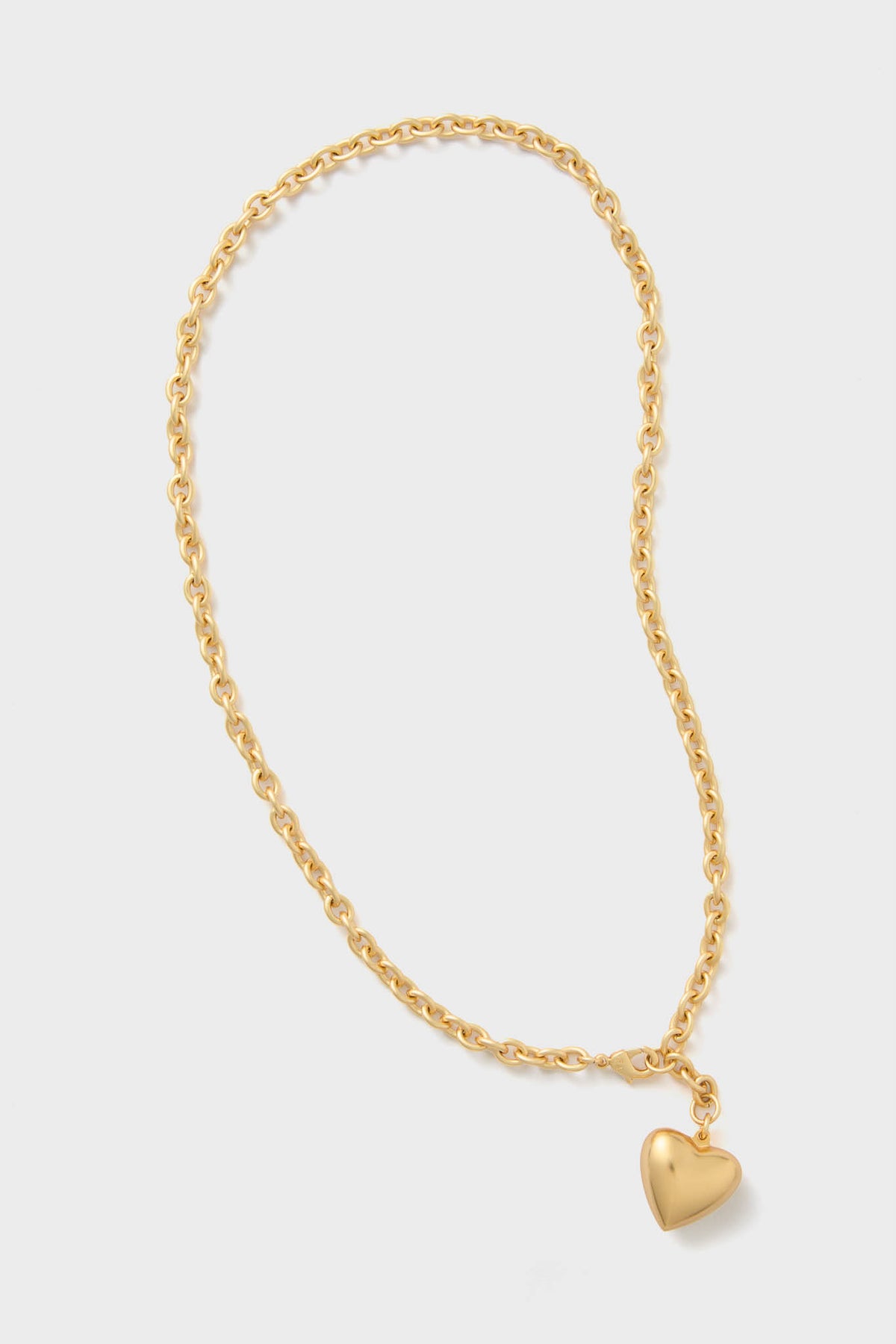 Gold Mini Puffy Heart Necklace
