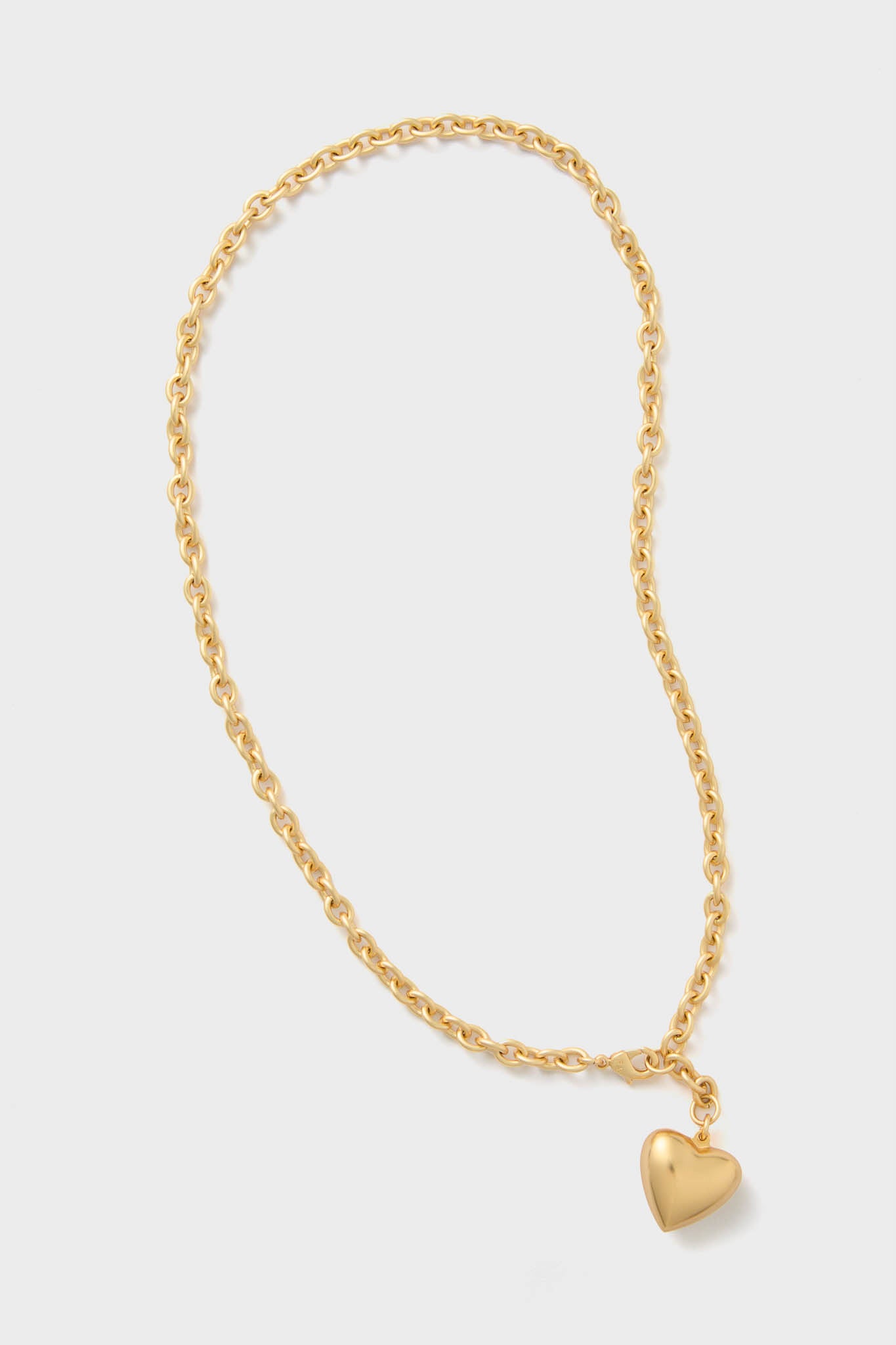 Gold Mini Puffy Heart Necklace