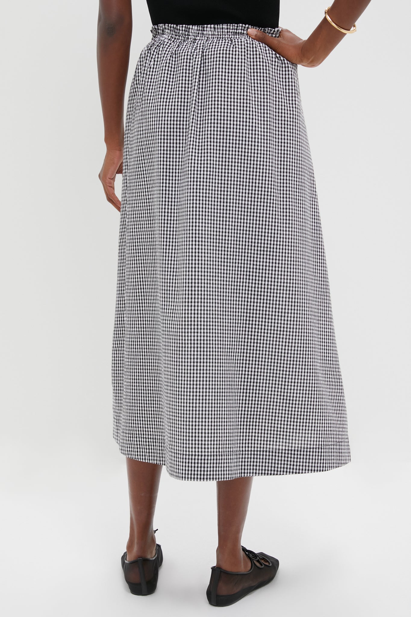 Black Gingham Athena Skirt