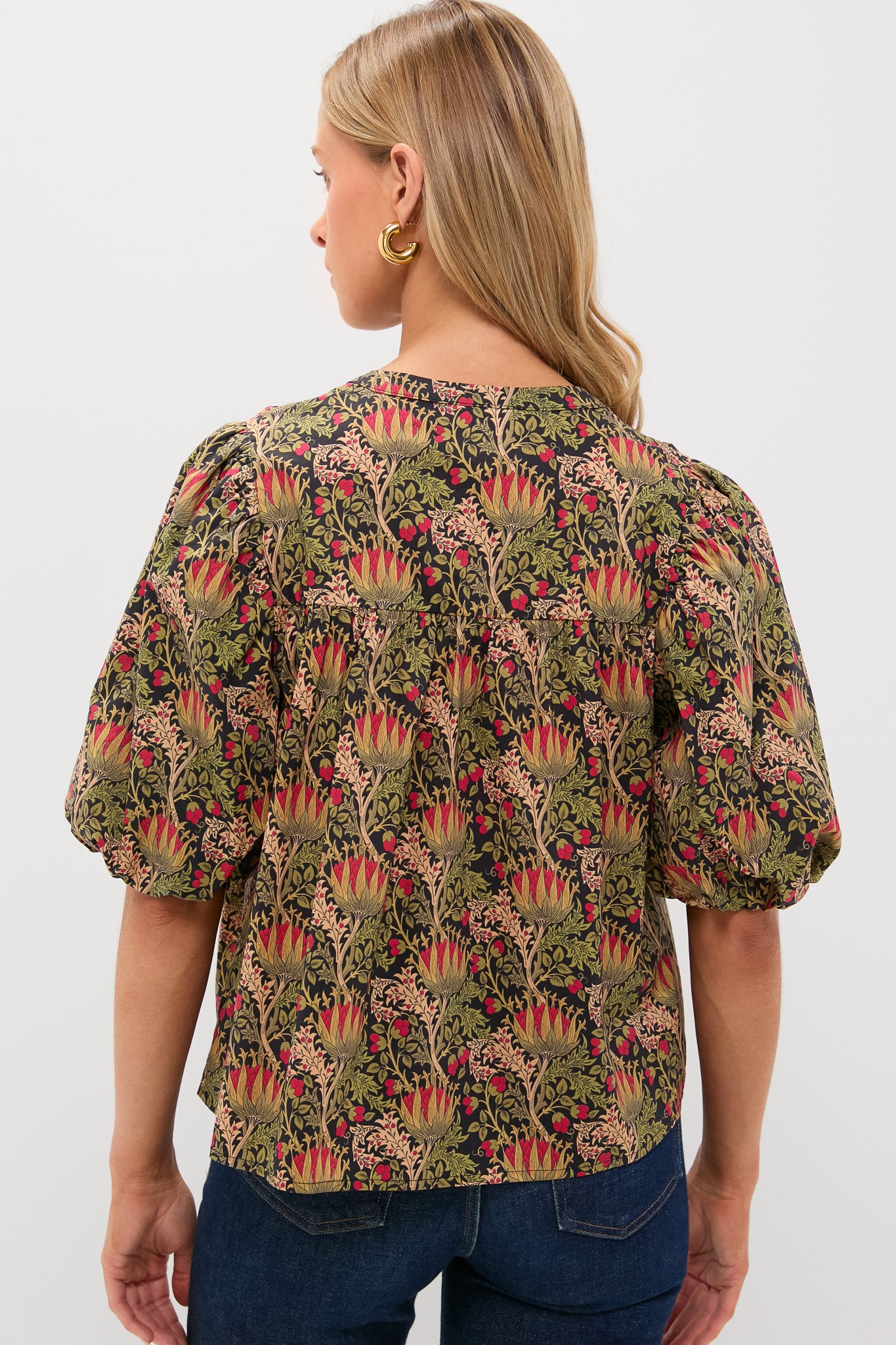 Black Multi Floral Frida Blouse | Hyacinth House