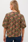Black Multi Floral Frida Blouse