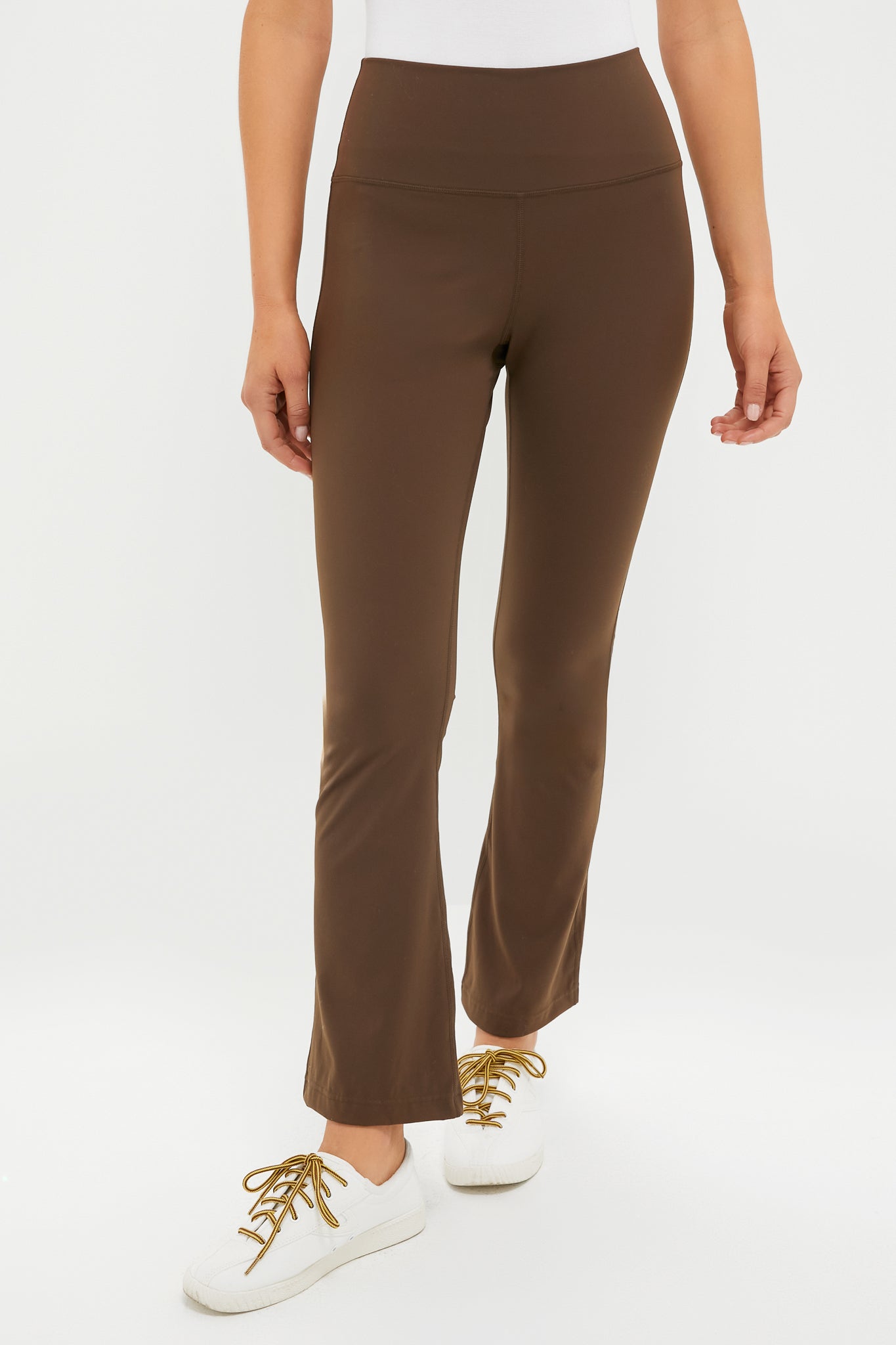 Tnuck Sport Chocolate Brown High Rise Compression Spandex Millie Yoga Pant Chocolate Brown / XL