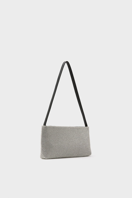 Silver Diamante Sophia Shoulder Bag