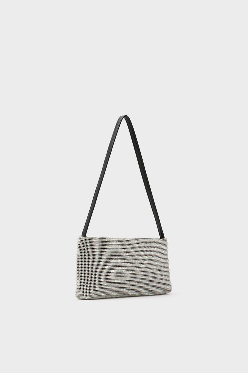 Silver Diamante Sophia Shoulder Bag