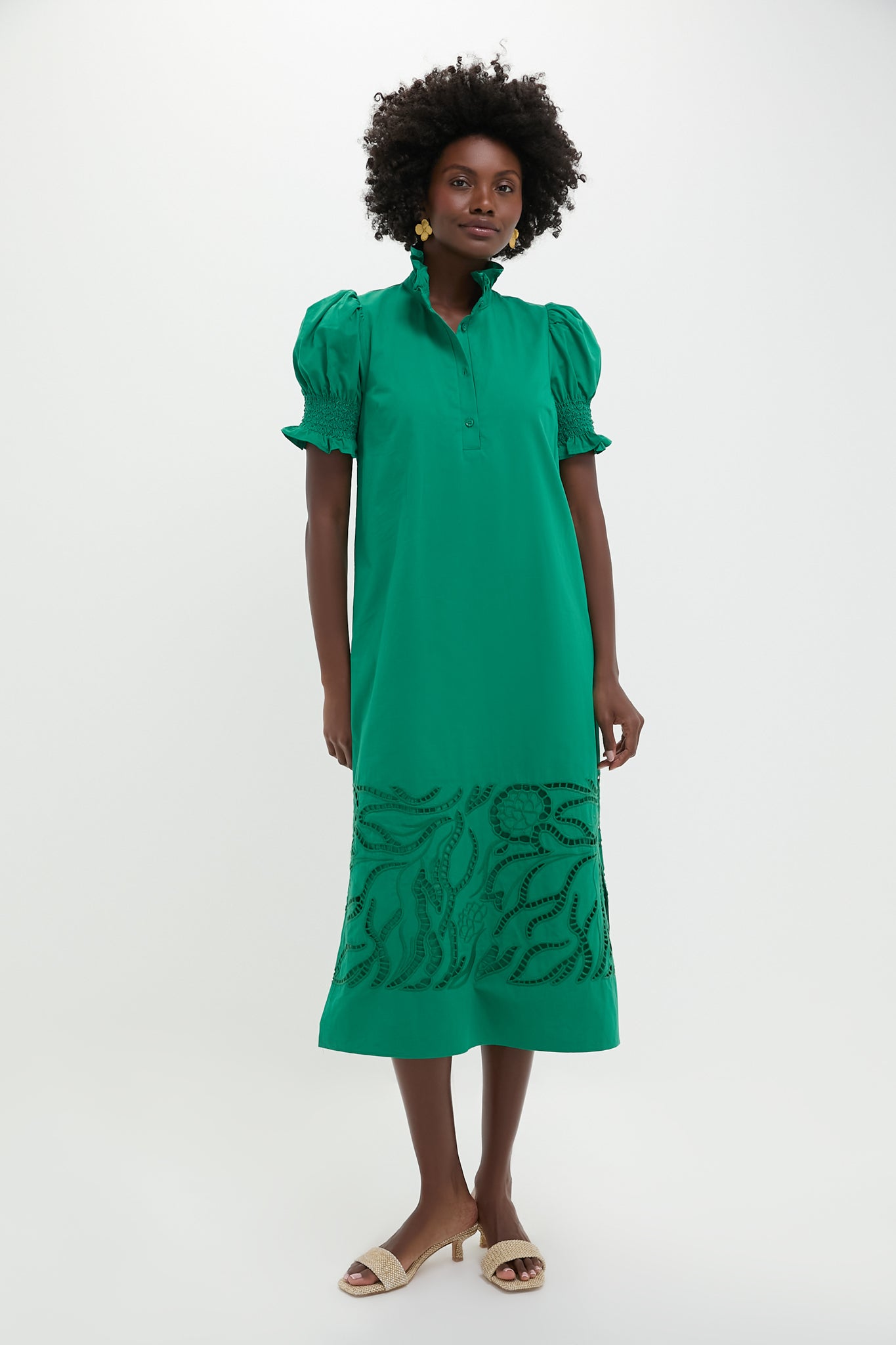 Emerald Green Eli Midi Dress