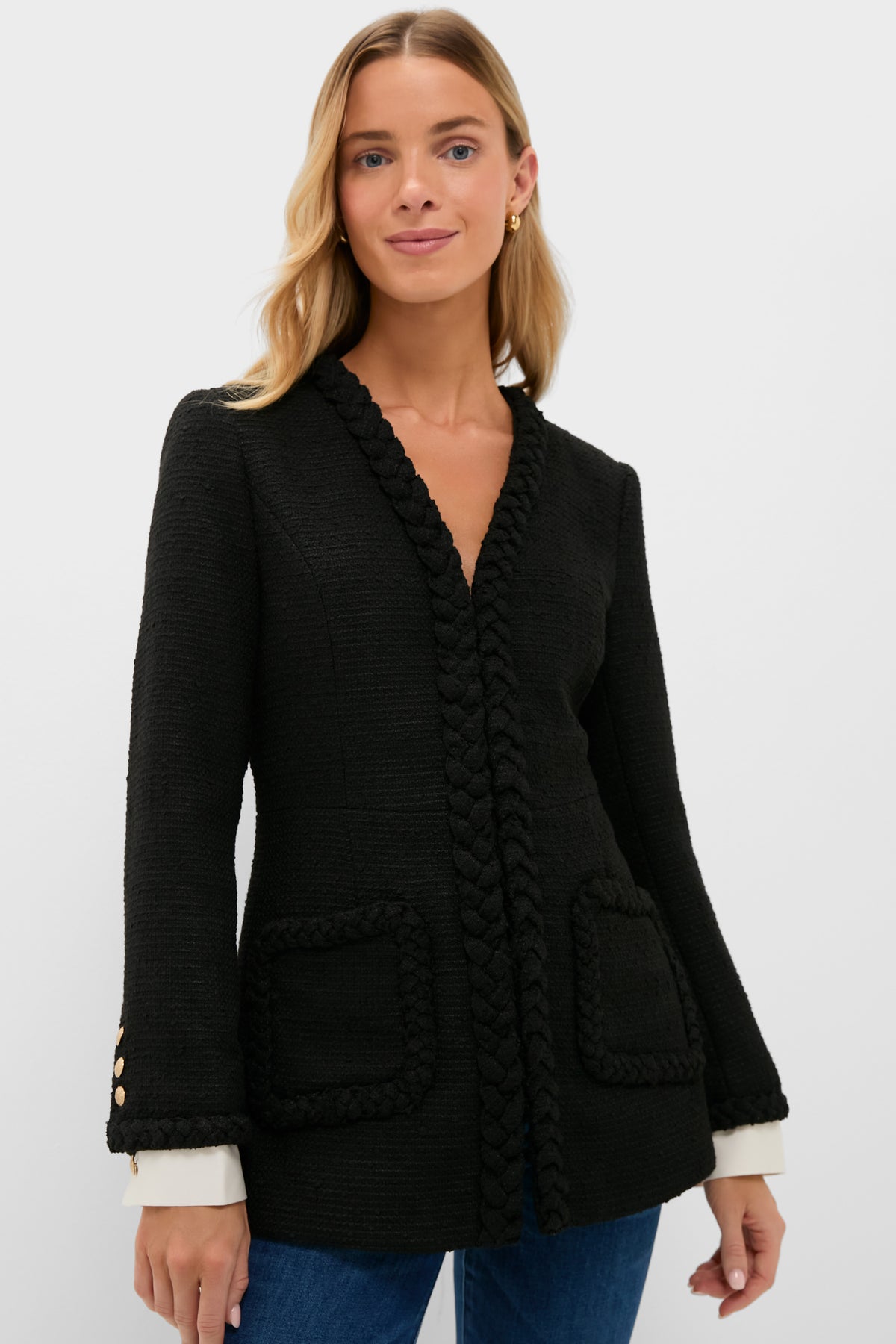Braided Jacket Black Braided Trim Shay Jacket | Tuckernuck