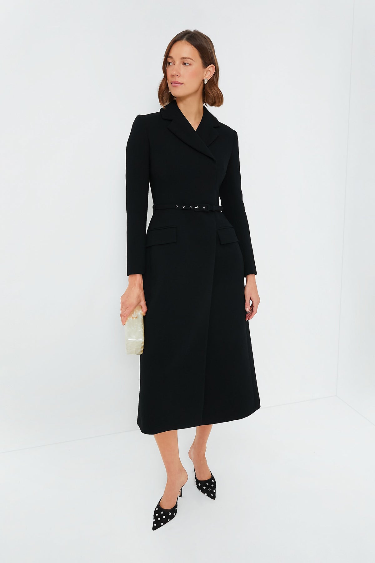 Black Kalonice Midi Dress