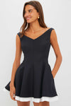 Black Multi Dorothie Off-Shoulder Mini Dress