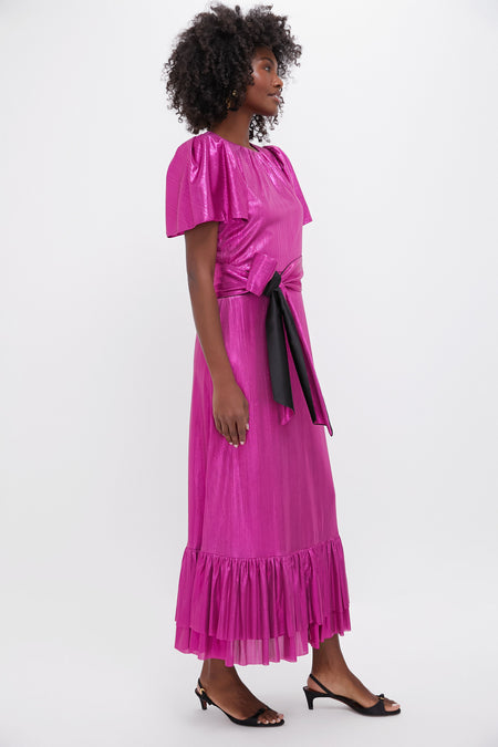 Fuchsia Metallic Angelina Dress