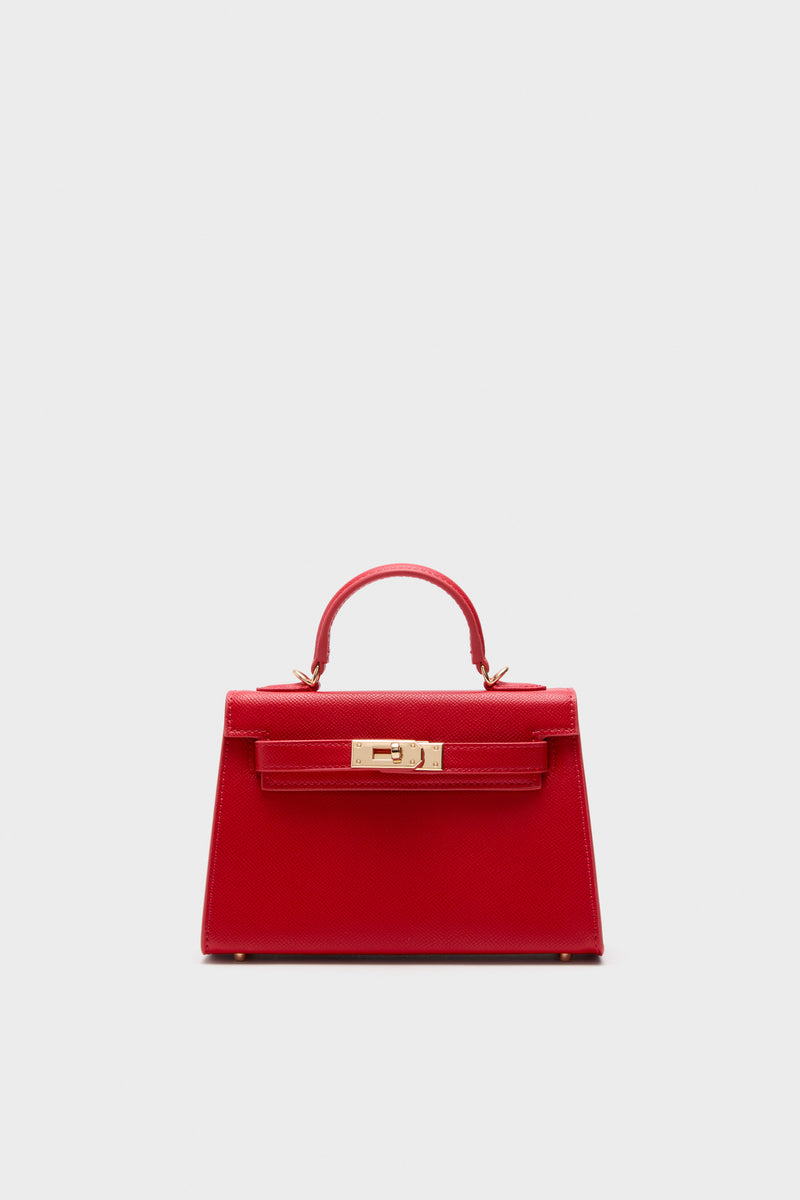 Crimson Hariette Handle Bag