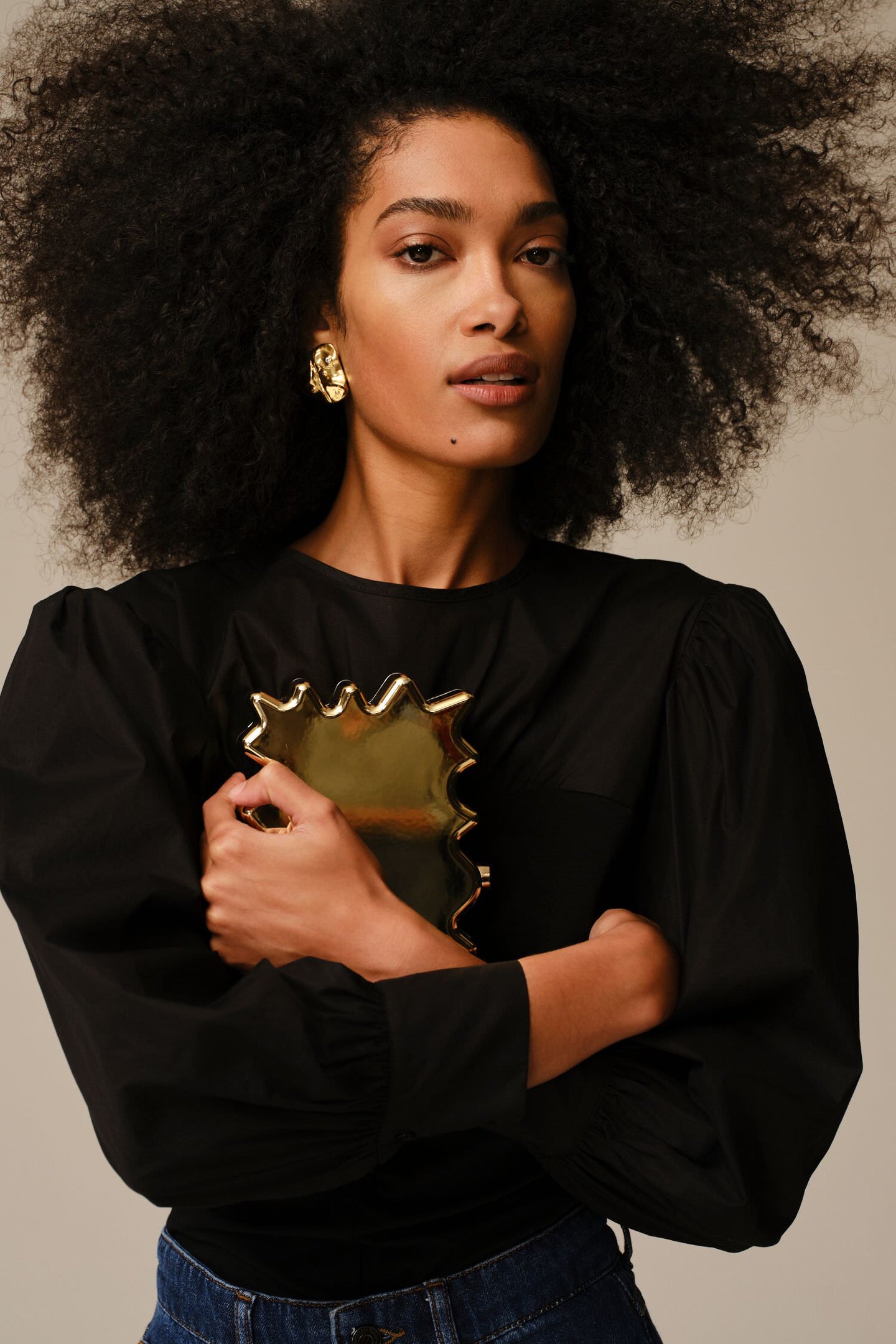 Gold Mazu Studs Lizzie Fortunato gold-mazu-studs-lizzie-fortunato