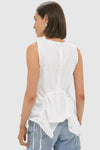 White Camden Cotton Poplin Tank Top