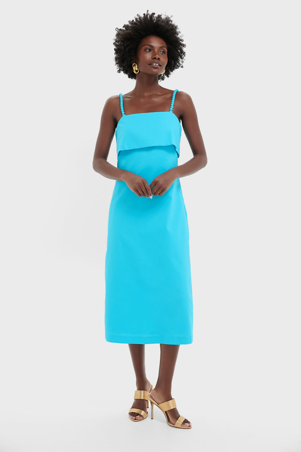 Aqua Linen Azura Midi Dress | Hyacinth House Aqua Linen Azura Midi Dress | Hyacinth House
