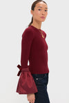Oxblood Agata Long Sleeve Top