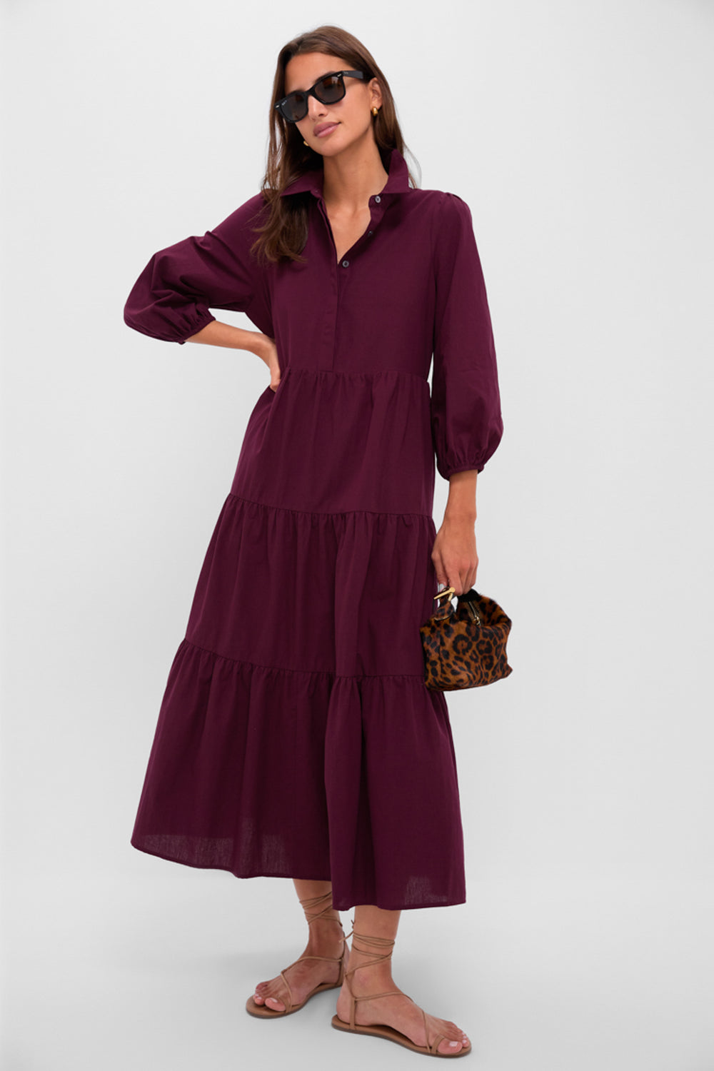 Pomander Place Winetasting Cotton Mabel Maxi Dress Winetasting / M Pomander Place Winetasting Cotton Mabel Maxi Dress Winetasting / M
