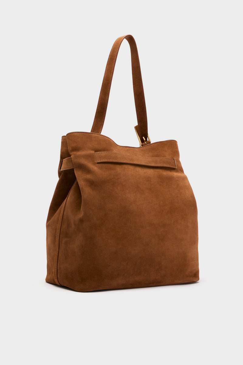 Cognac Suede Belt Bag