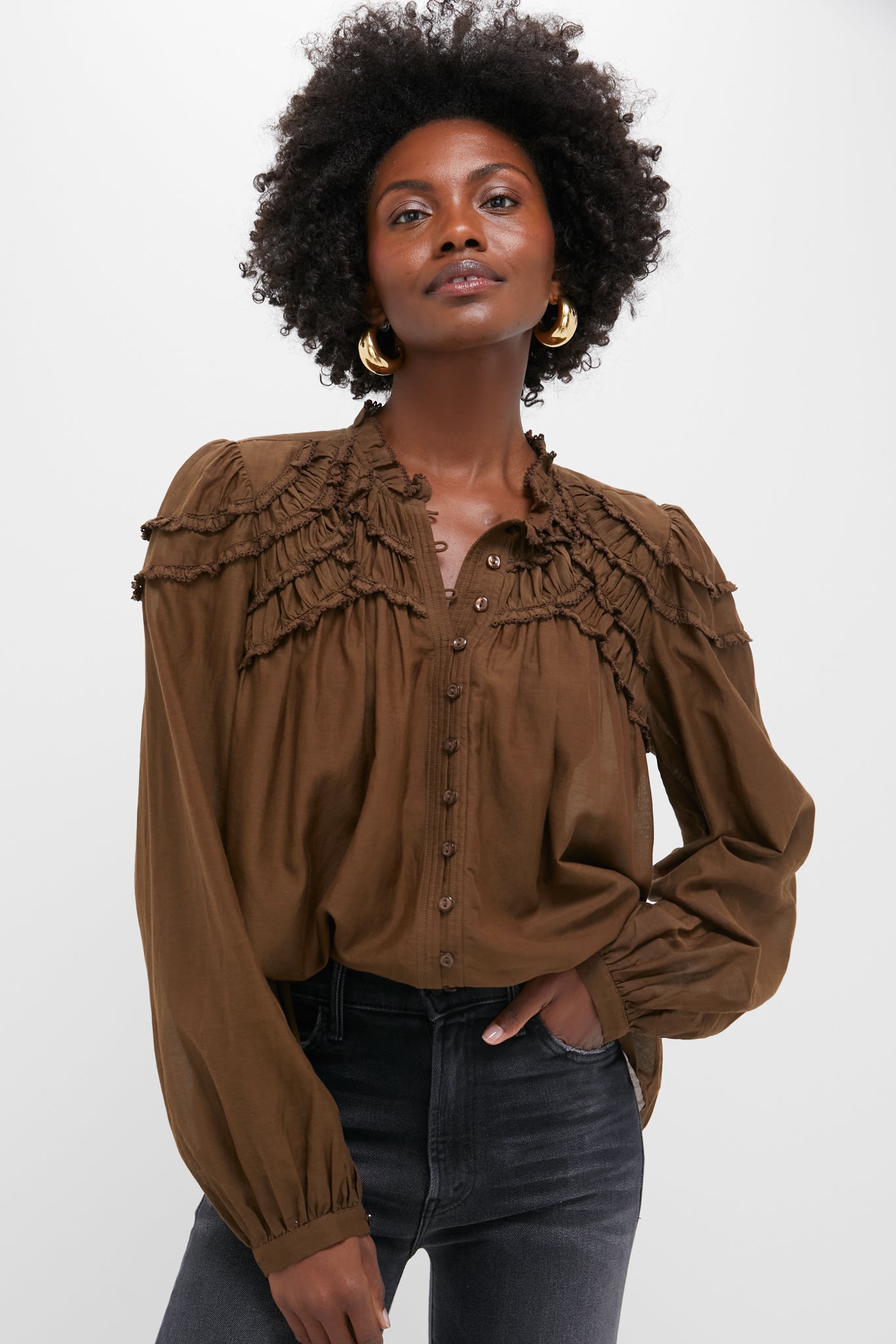 Miico isabel marant etoile ブラウス Dark Khaki Christa Blouse | Isabel Marant Etoile