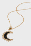 FOREVER Nightfall Onyx Crescent Moon Pendant