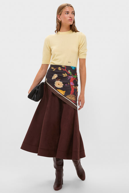 Butter Yellow Cashmere Short Sleeve Crewneck