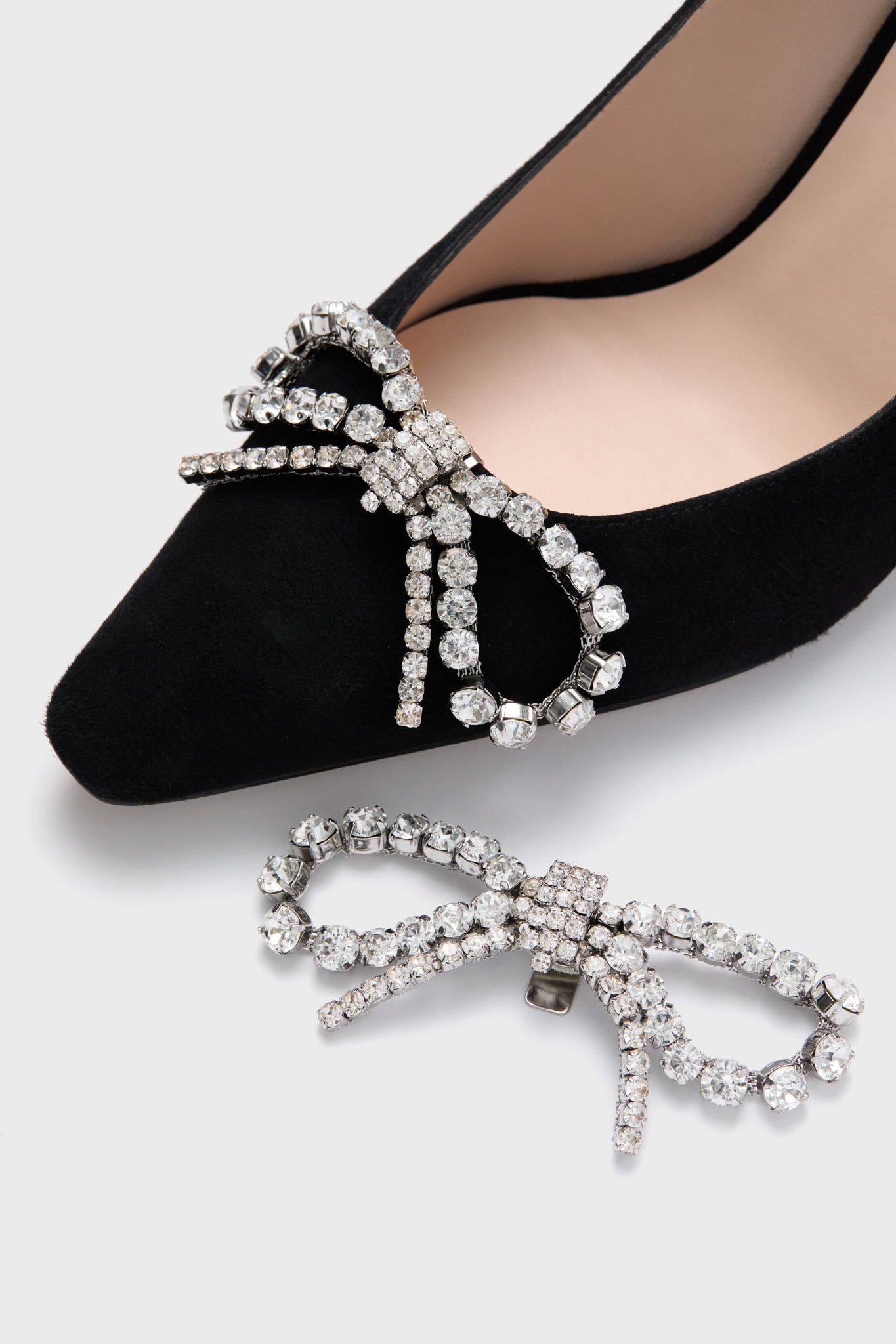 Crystal Bow Shoe Clips Set