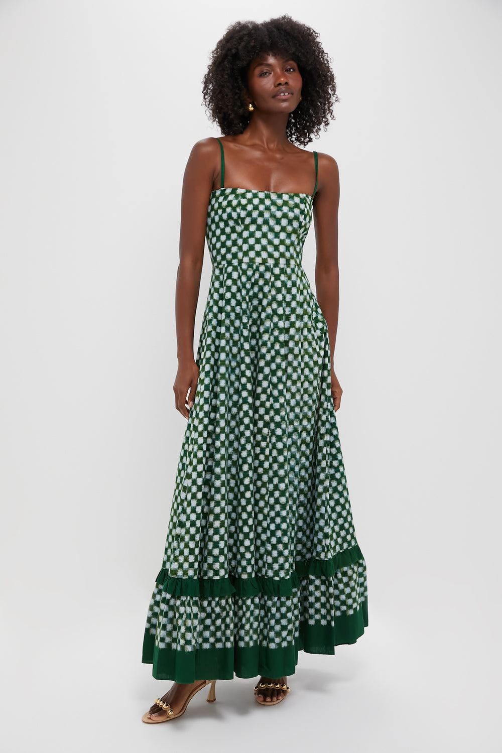Green Checkmate Dress | De Castro Green Checkmate Dress | De Castro