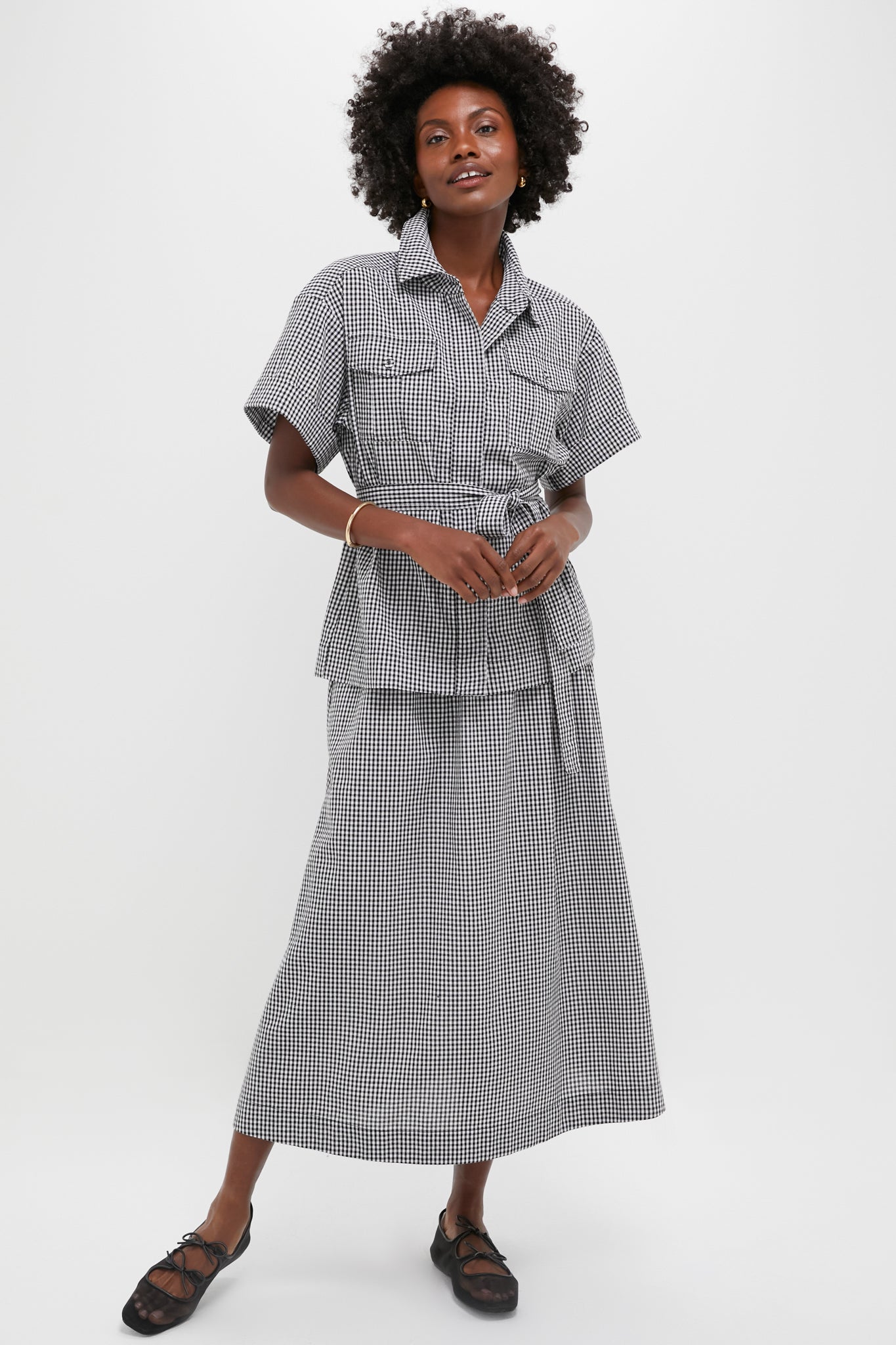 Black Gingham Ava Jacket